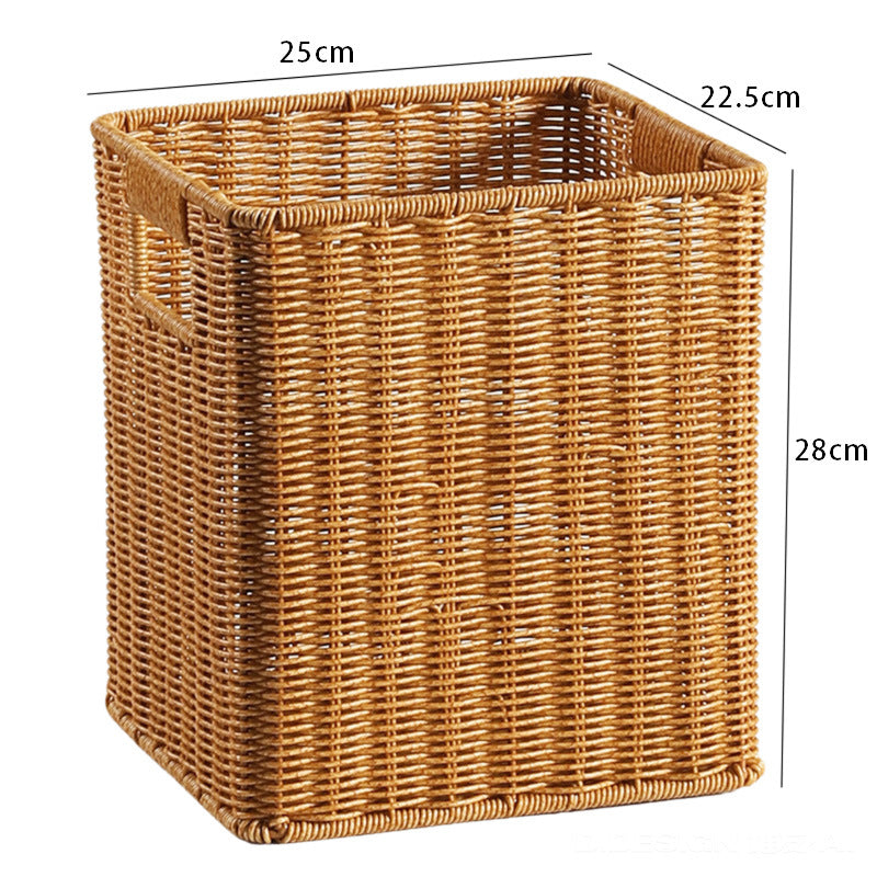 Decorative Storage Basket Light Brown | High & Bury