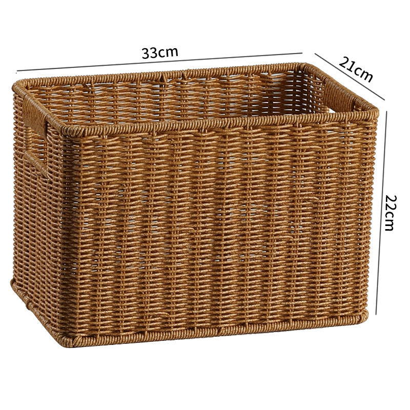 Decorative Storage Basket Light Brown | High & Bury