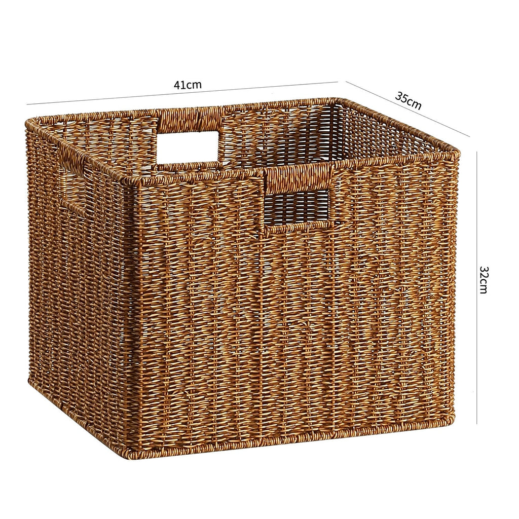 Decorative Storage Basket Light Brown | High & Bury