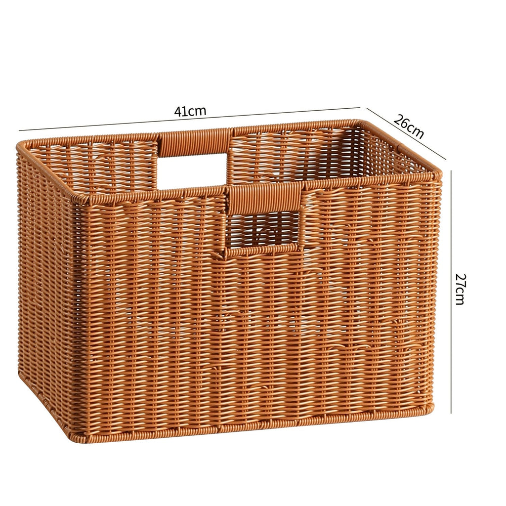 Decorative Storage Basket Light Brown | High & Bury