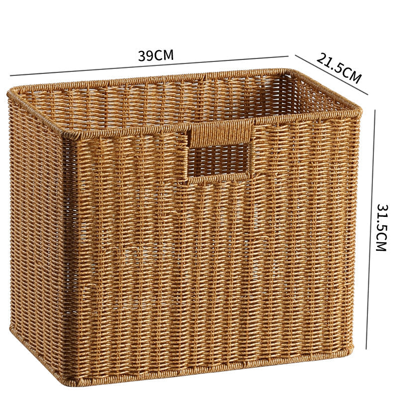 Decorative Storage Basket Light Brown | High & Bury