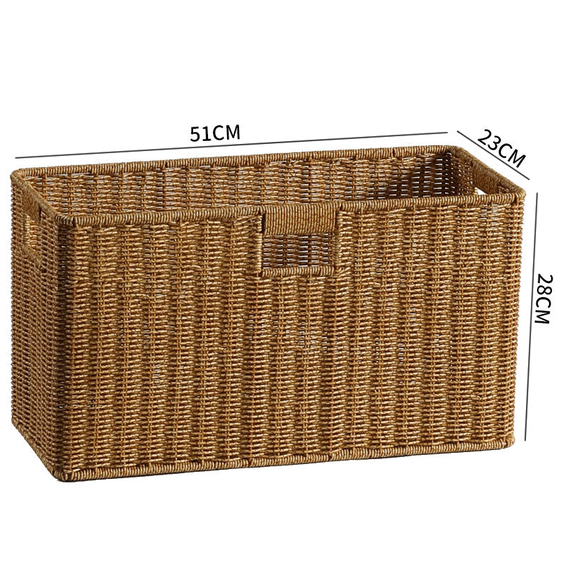 Decorative Storage Basket Light Brown | High & Bury