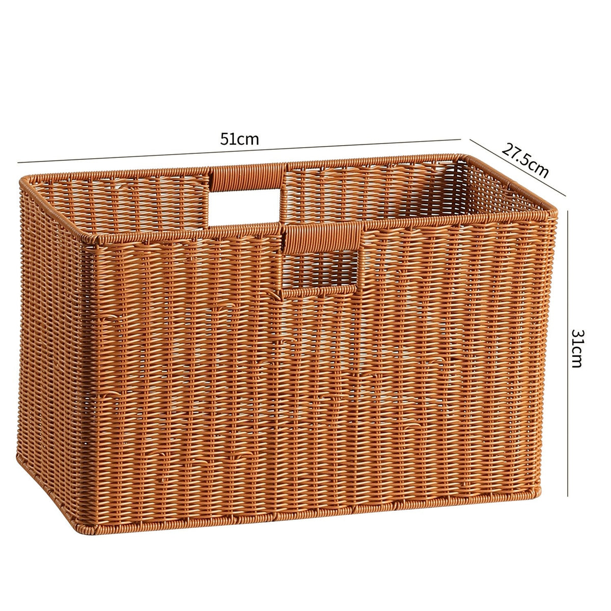 Decorative Storage Basket Light Brown | High & Bury
