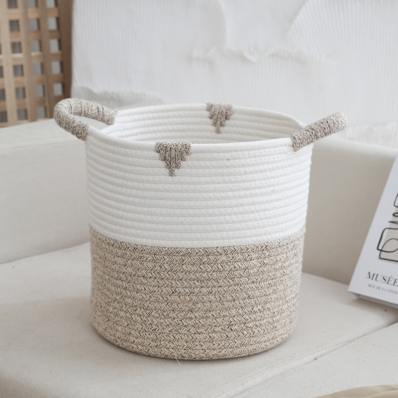 Decorative Storage Basket Light Grey Pink | High & Bury