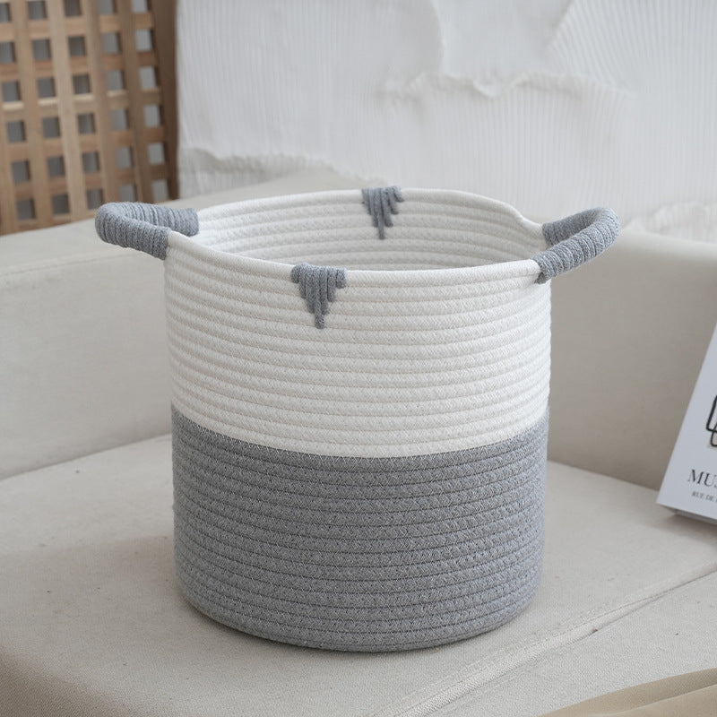 Decorative Storage Basket Light Grey Pink | High & Bury