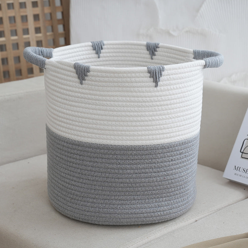 Decorative Storage Basket Light Grey Pink | High & Bury