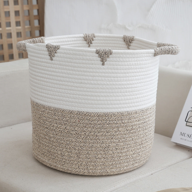 Decorative Storage Basket Light Grey Pink | High & Bury