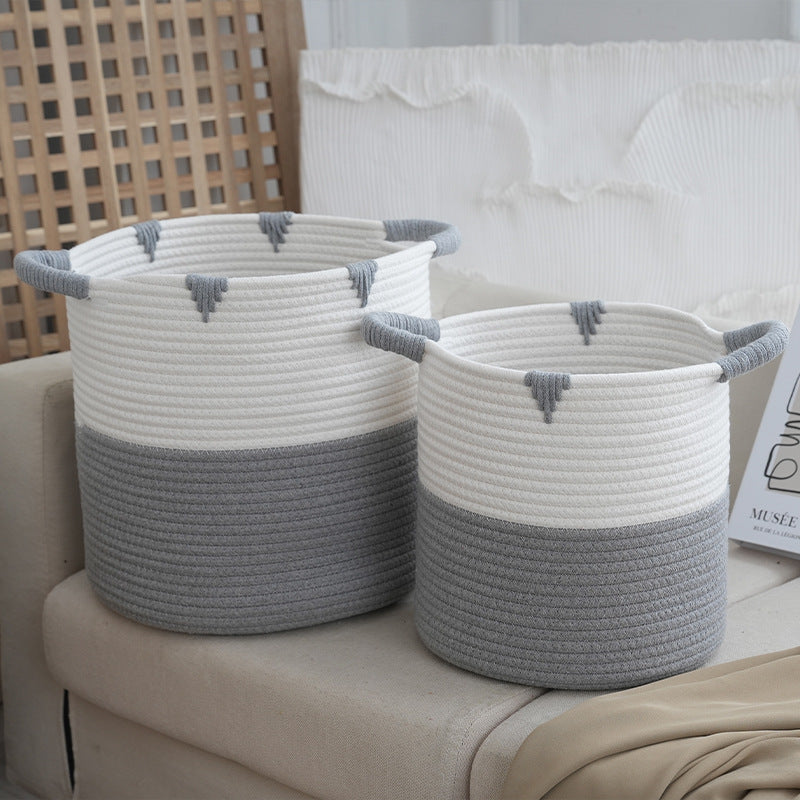Decorative Storage Basket Light Grey Pink | High & Bury