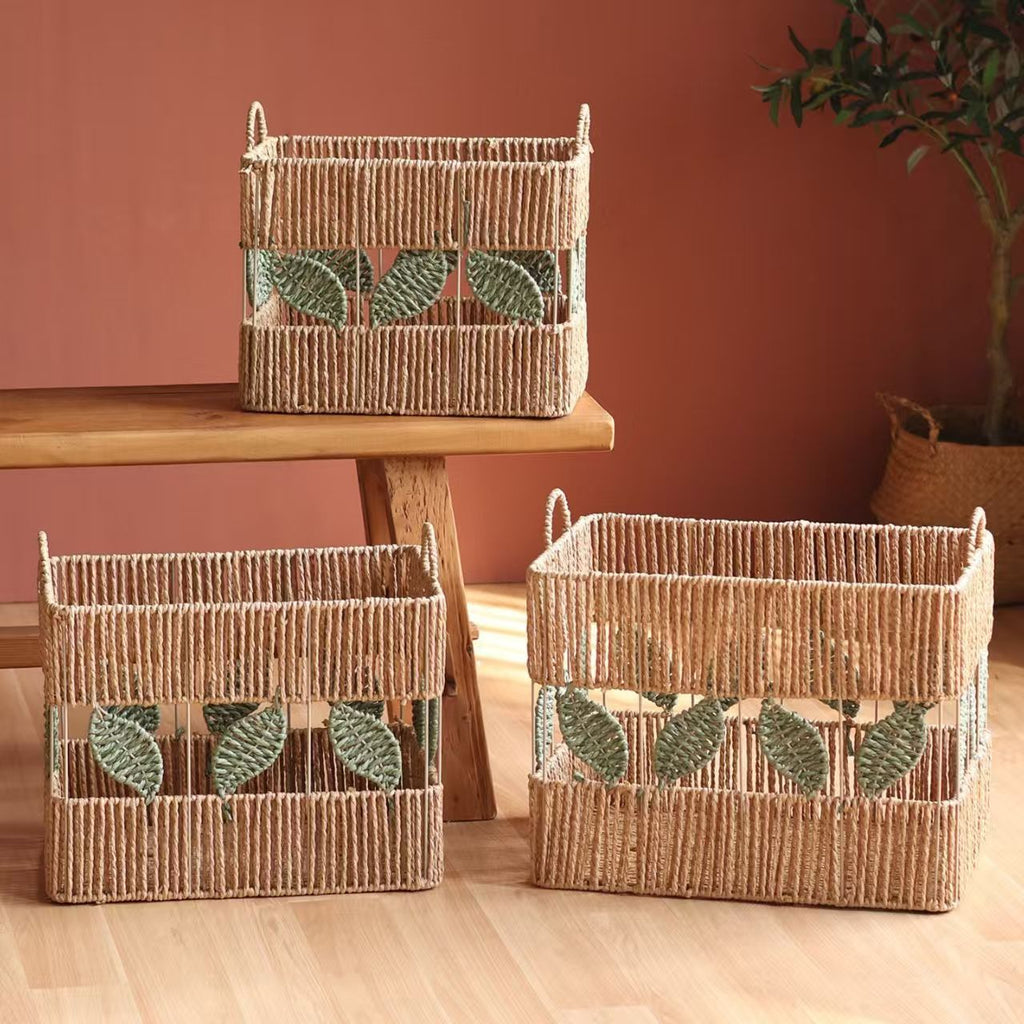 Decorative Storage Basket made of Natural Material Soft Textile | High & Bury