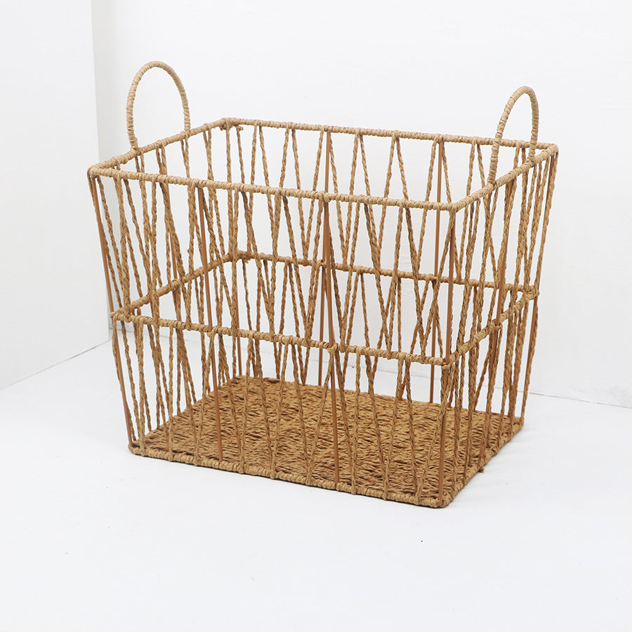Decorative Storage Basket made of Woven Natural Material | High & Bury