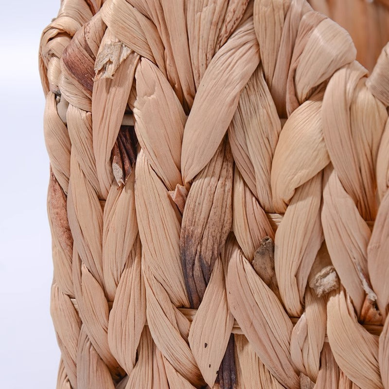 Decorative Storage Basket made of Woven Natural Material Small Green Beige | High & Bury