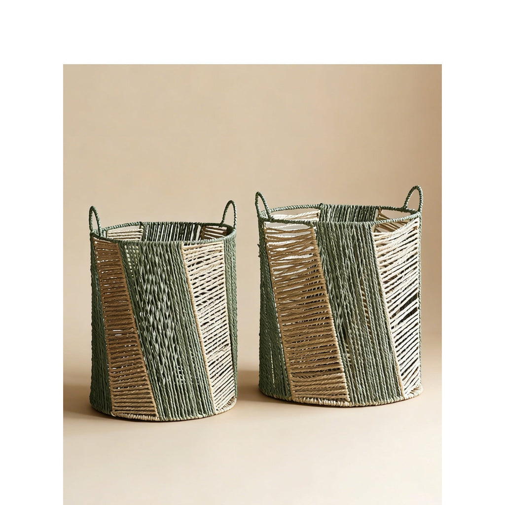 Decorative Storage Basket Two Small Large | High & Bury
