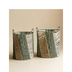 Decorative Storage Basket Two Small Large | High & Bury