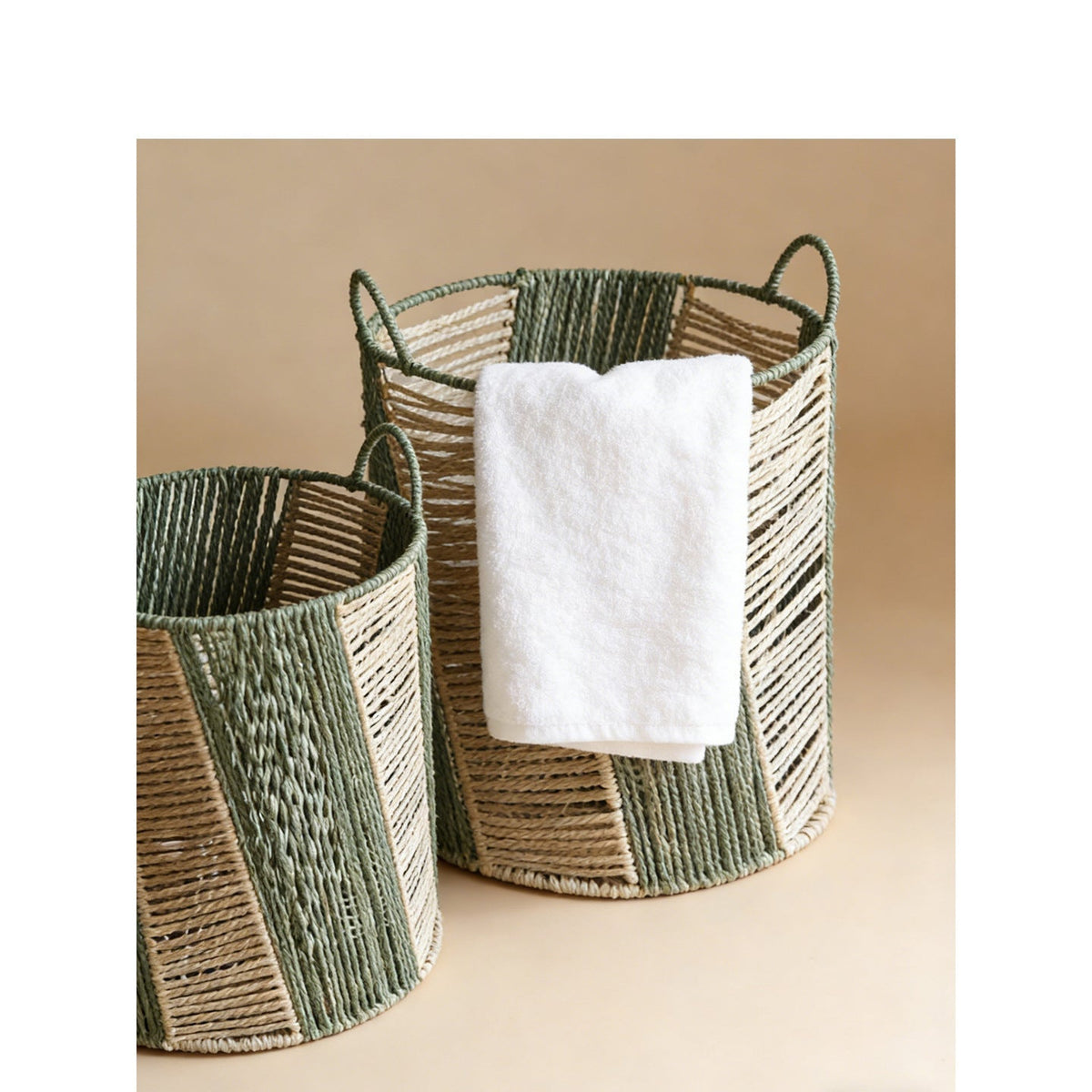 Decorative Storage Basket Two Small Large | High & Bury
