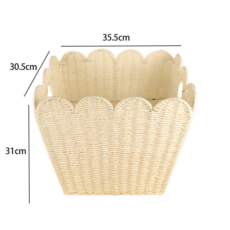 Decorative Storage Basket White | High & Bury