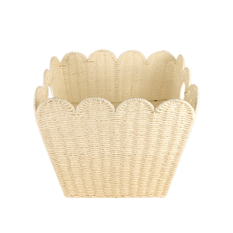 Decorative Storage Basket White | High & Bury