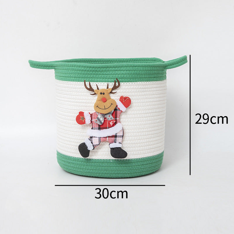 Decorative Storage Basket with Christmas Motif | High & Bury