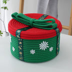 Decorative Storage Basket with Christmas Motif | High & Bury
