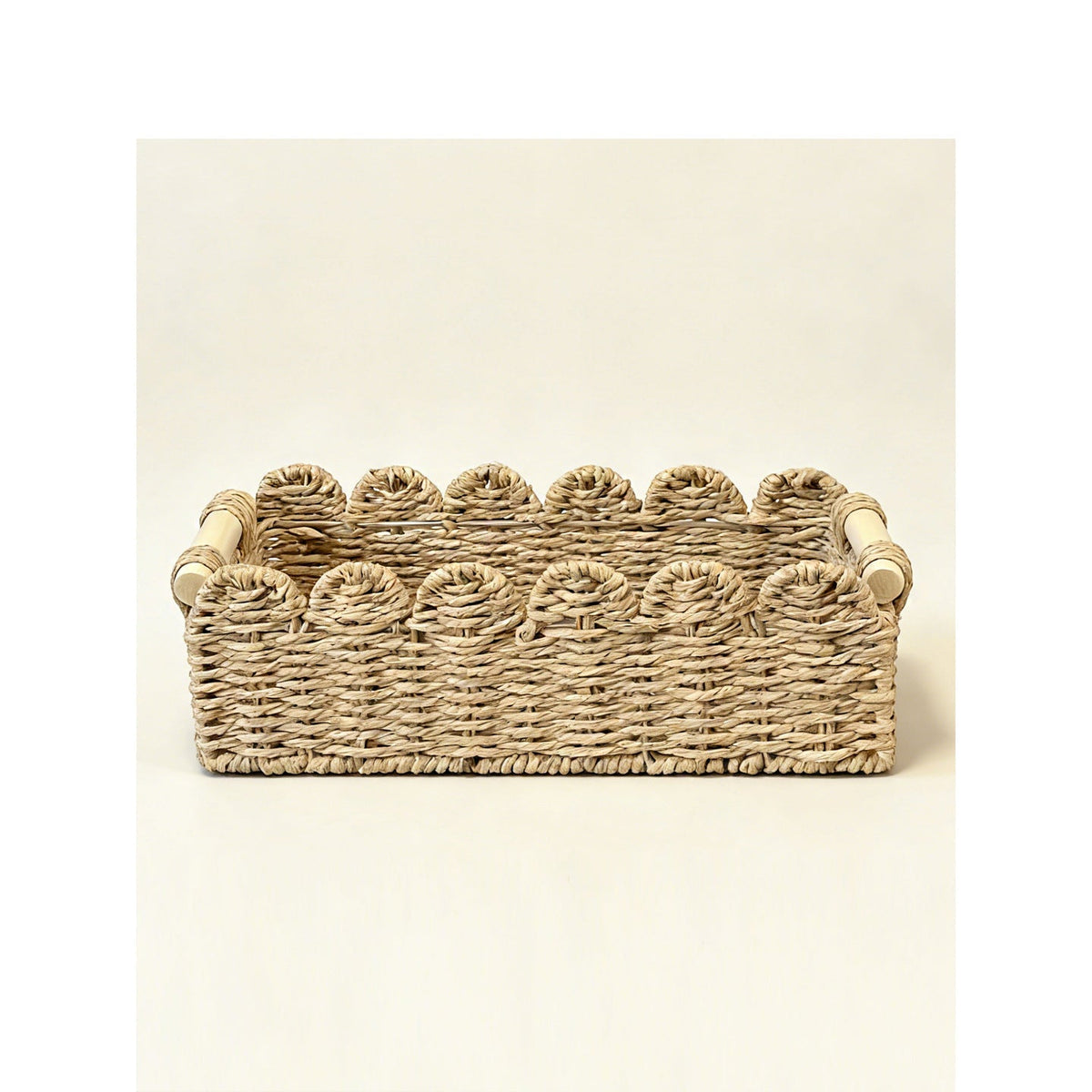 Decorative Storage Basket with Ergonomic Handles | High & Bury