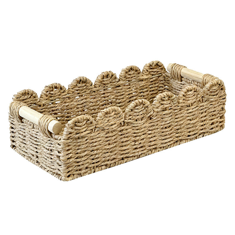 Decorative Storage Basket with Ergonomic Handles | High & Bury