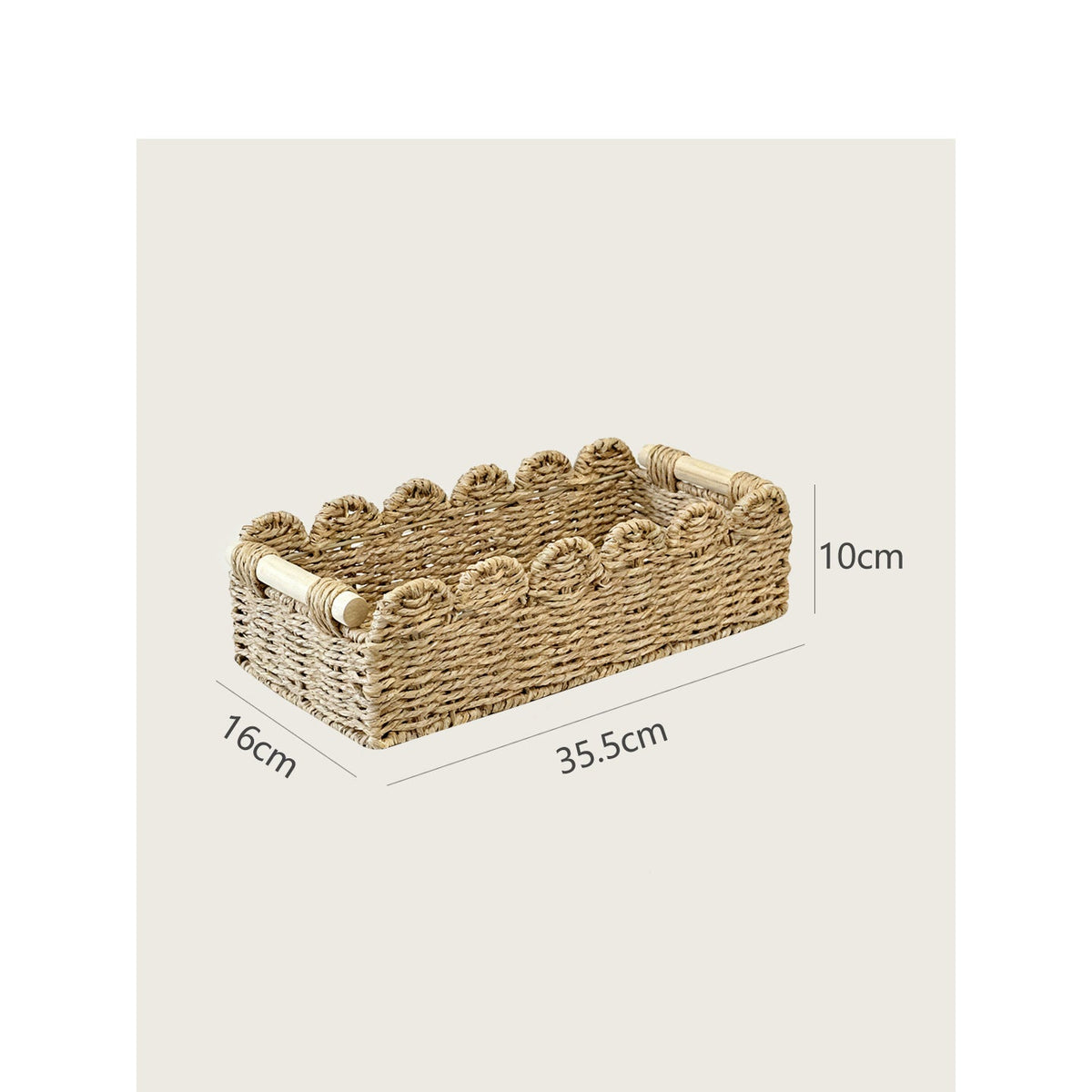 Decorative Storage Basket with Ergonomic Handles | High & Bury