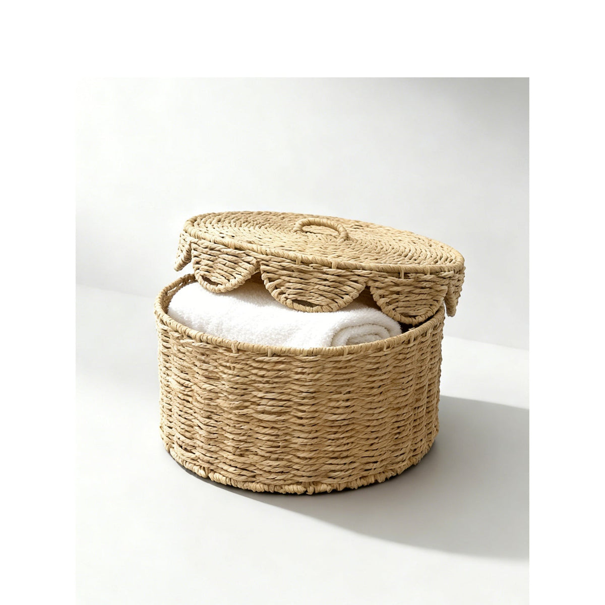 Decorative Storage Basket with Lid | High & Bury