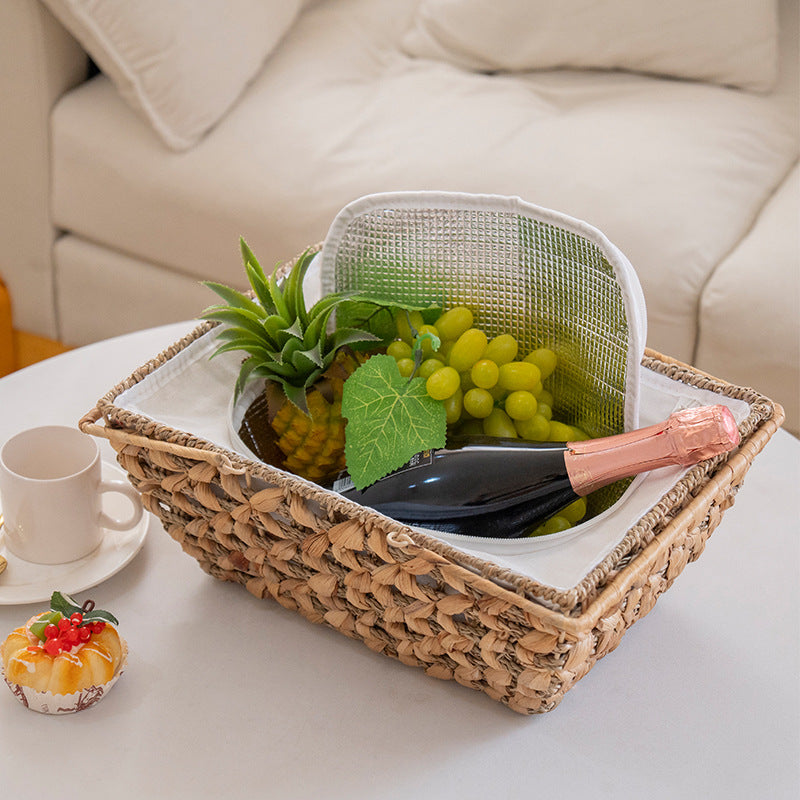 Decorative Storage Basket with Removable Cloth Lid | High & Bury