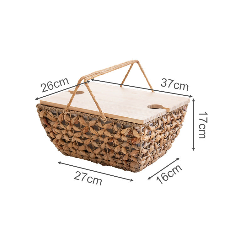 Decorative Storage Basket with Removable Cloth Lid | High & Bury