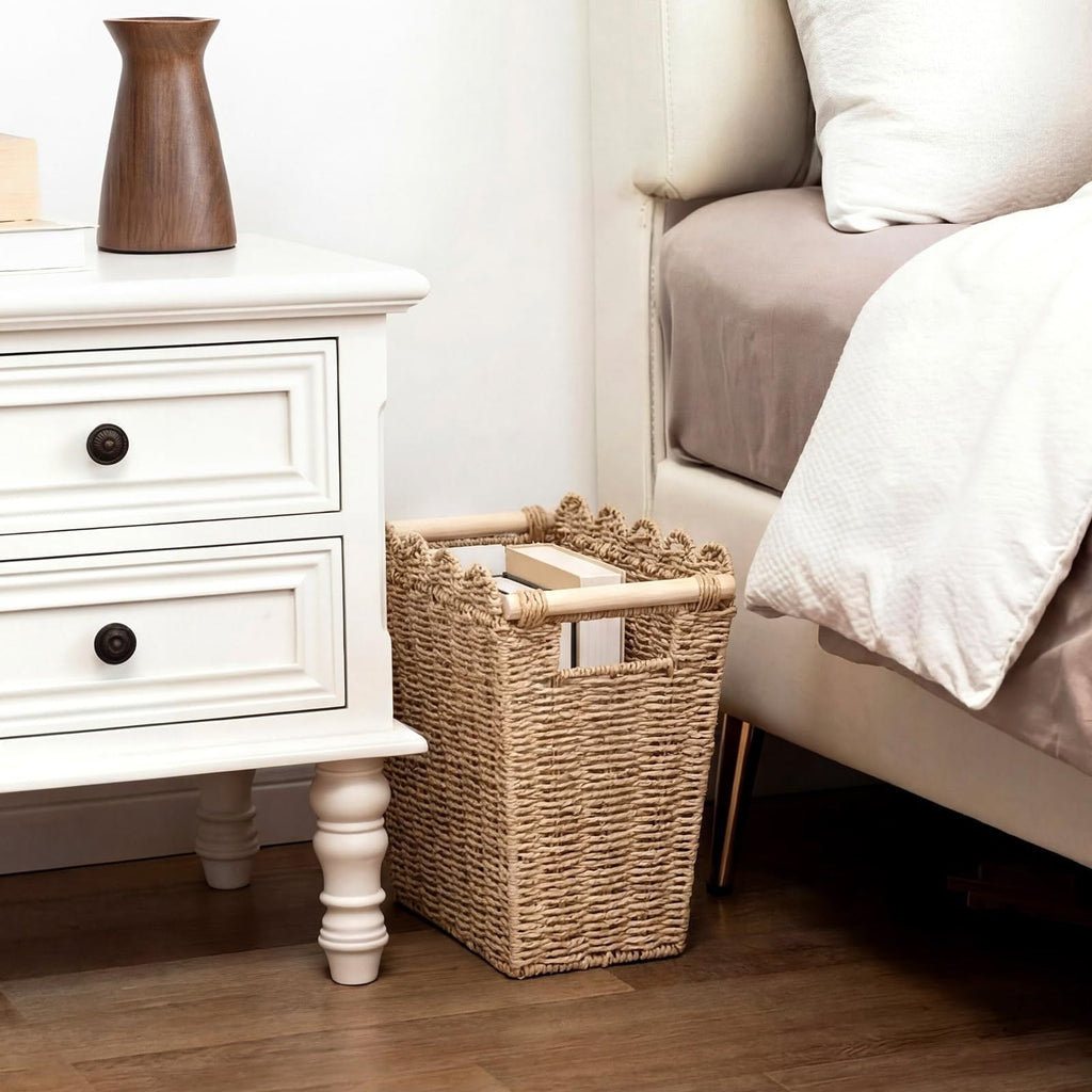 Decorative Storage Basket with Wave Edge | High & Bury