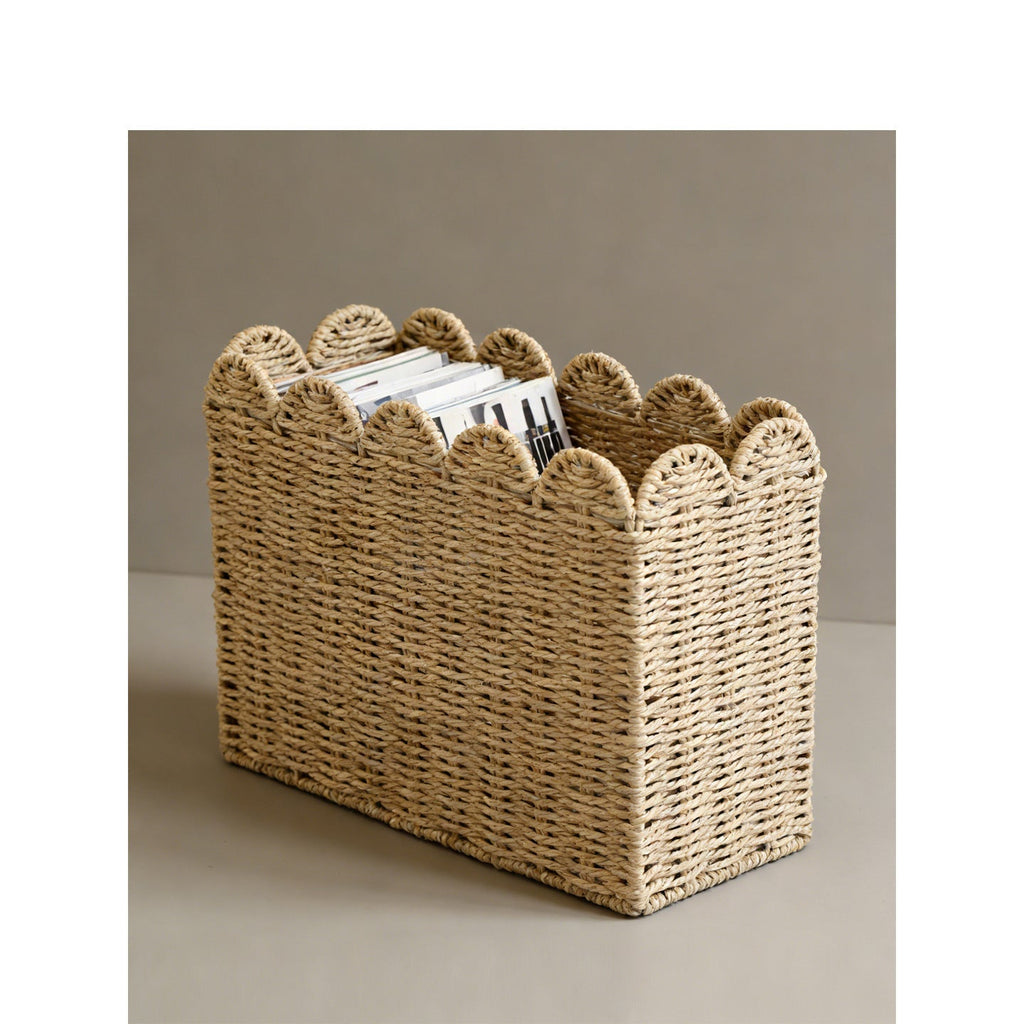 Decorative Storage Basket with Waved Edge | High & Bury