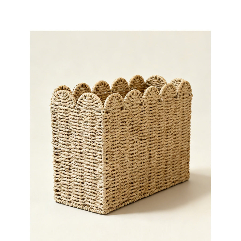 Decorative Storage Basket with Waved Edge | High & Bury