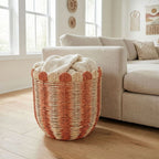 Decorative Storage Basket Woven Natural Fiber Handcrafted | High & Bury