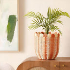 Decorative Storage Basket Woven Natural Fiber Handcrafted | High & Bury