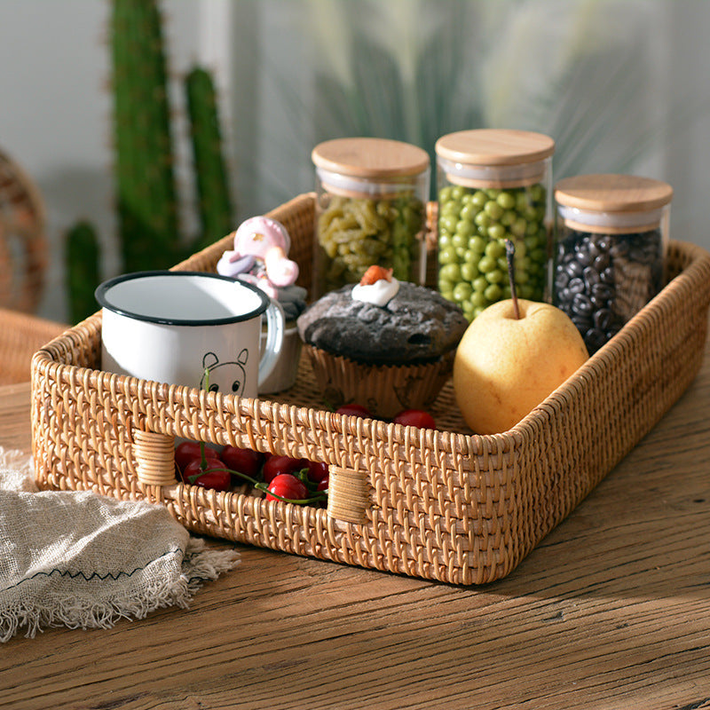 Decorative Storage Basket Woven Natural Fiber | High & Bury