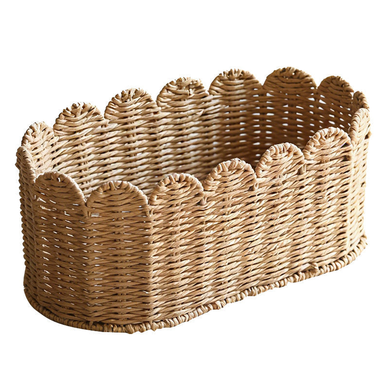 Decorative Storage Basket Woven Natural Fiber Soft Textile | High & Bury