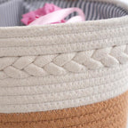 Decorative Storage Basket Yellow Gray | High & Bury