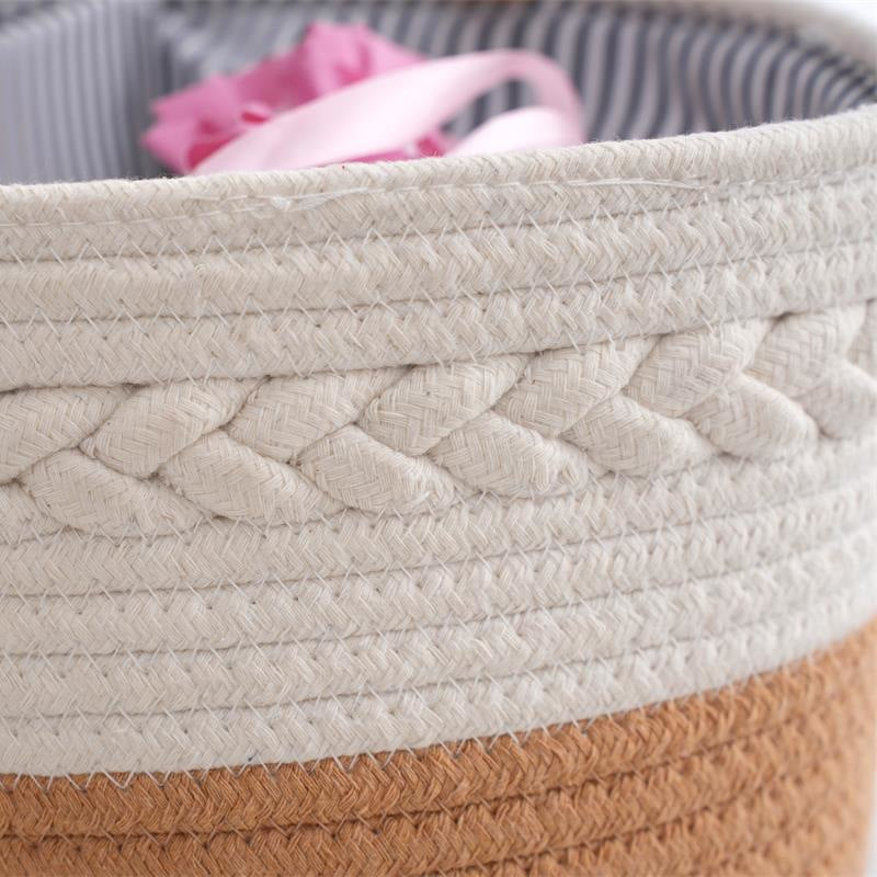 Decorative Storage Basket Yellow Gray | High & Bury