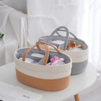 Decorative Storage Basket Yellow Gray | High & Bury
