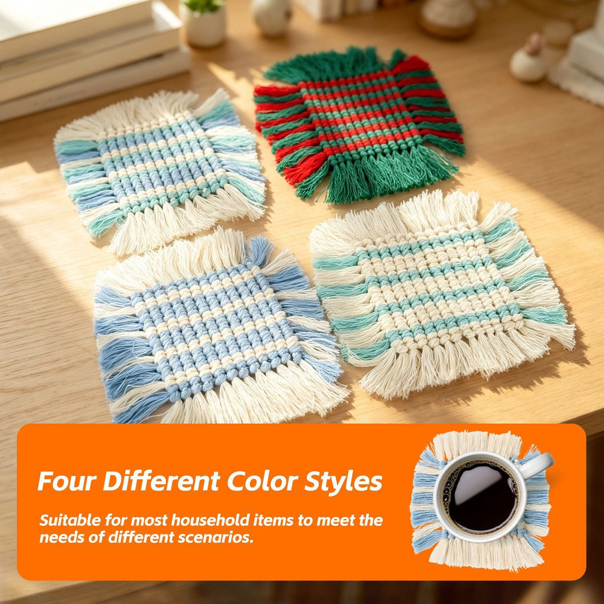 Decorative Table Coaster Blue Green | High & Bury