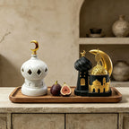Decorative Table Sculpture Black-Gold White | High & Bury