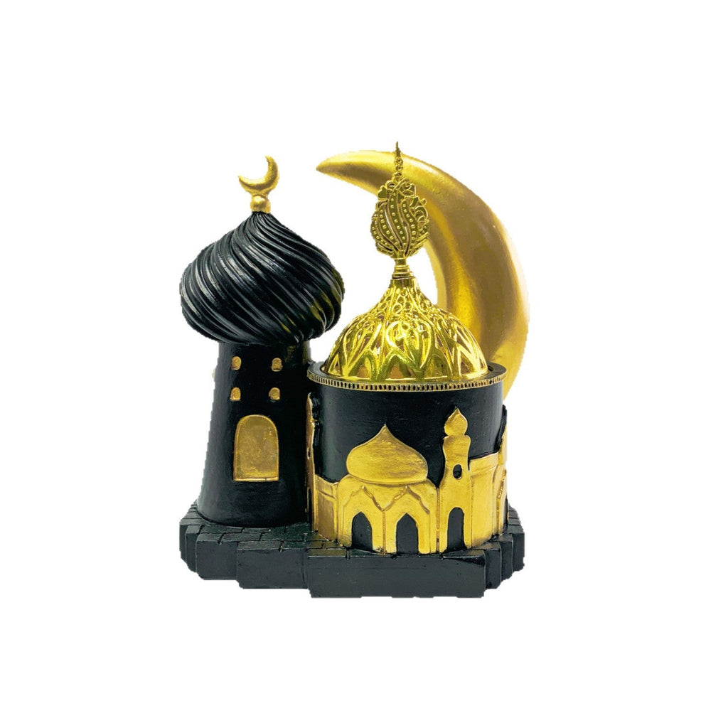 Decorative Table Sculpture Black-Gold White | High & Bury