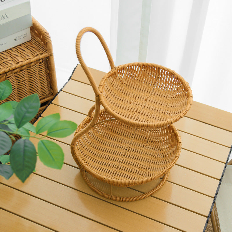 Decorative Tiered Wicker Fruit | High & Bury