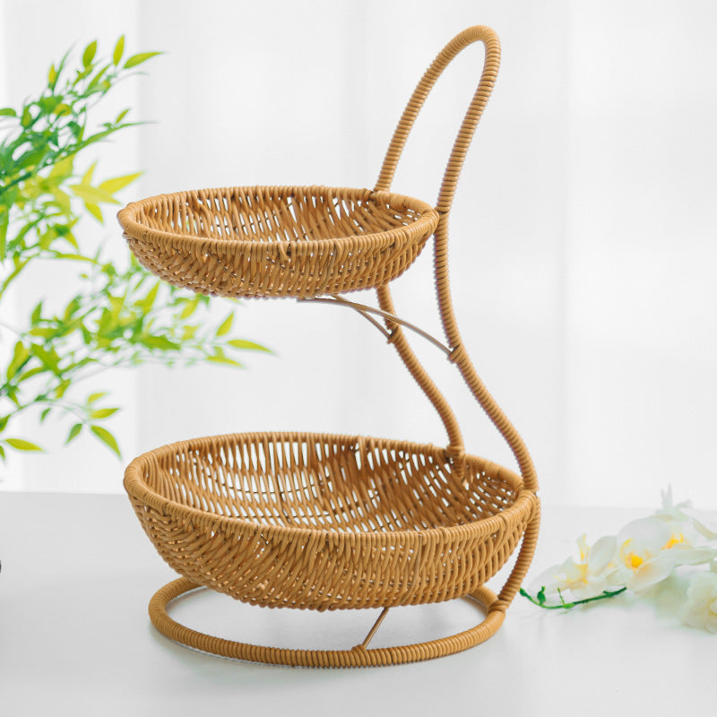 Decorative Tiered Wicker Fruit | High & Bury