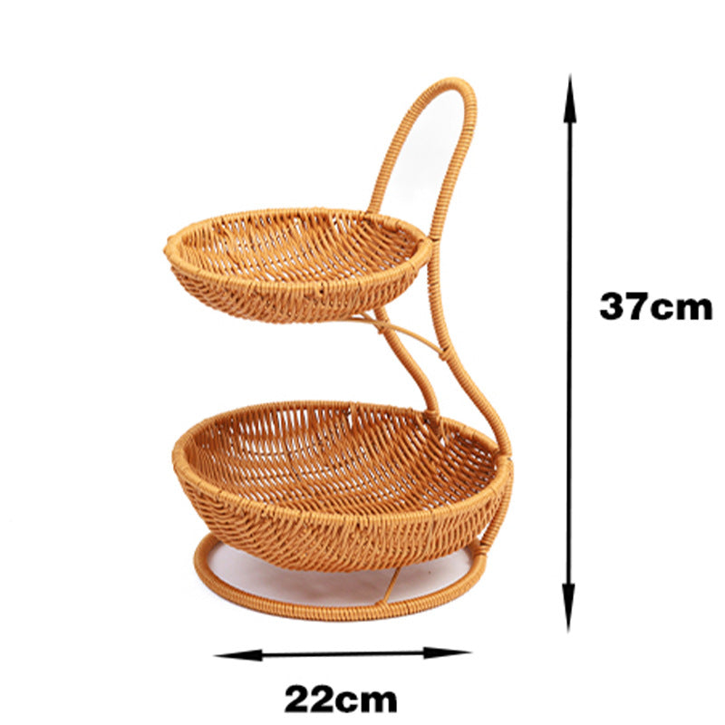 Decorative Tiered Wicker Fruit | High & Bury
