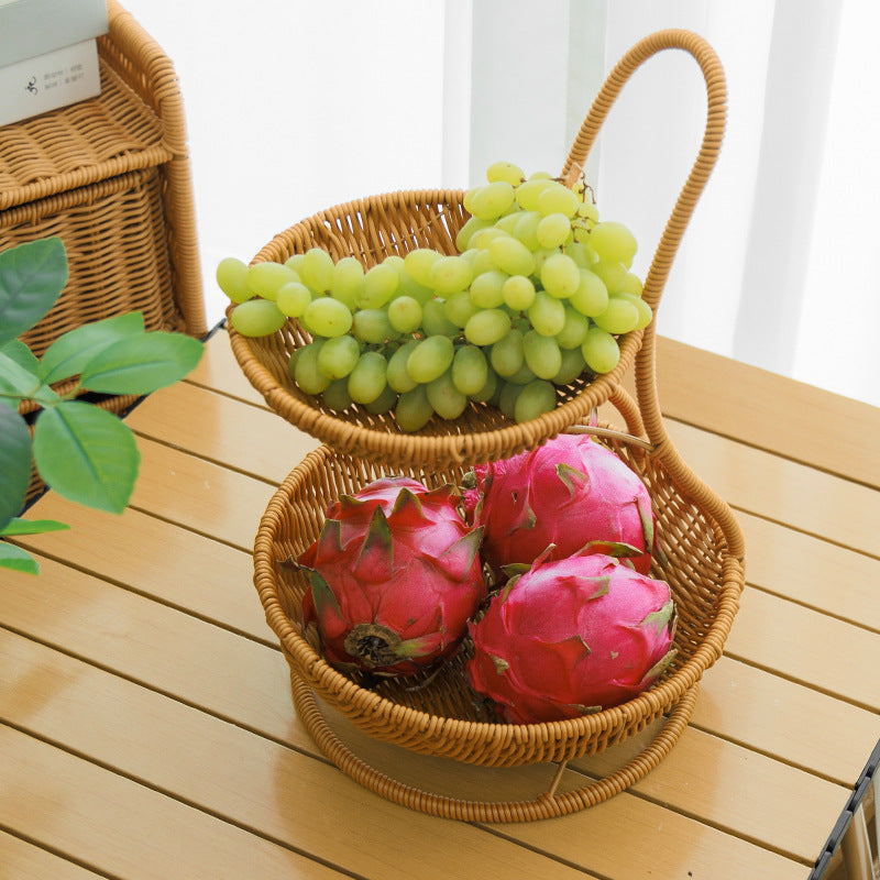 Decorative Tiered Wicker Fruit | High & Bury