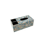 Decorative Tissue Box Holder Black Blue | High & Bury