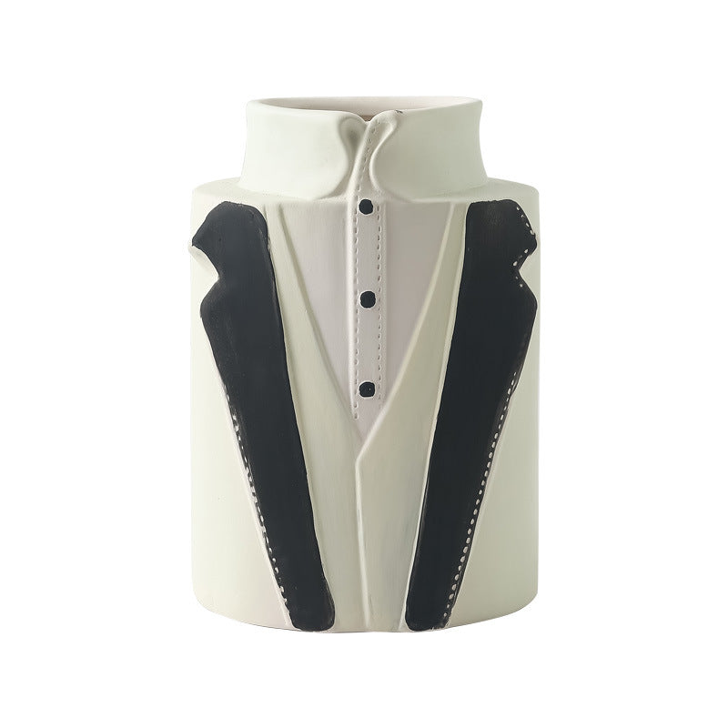 Decorative Vase Black-White Gray | High & Bury