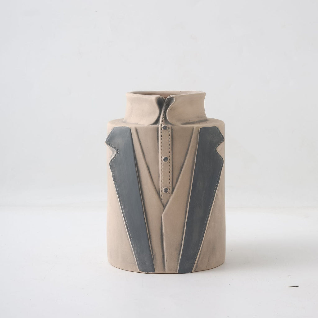 Decorative Vase Black-White Gray | High & Bury