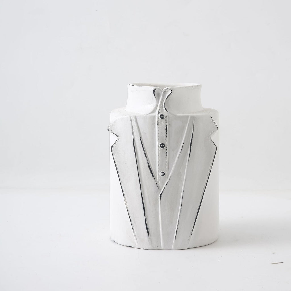 Decorative Vase Black-White Gray | High & Bury