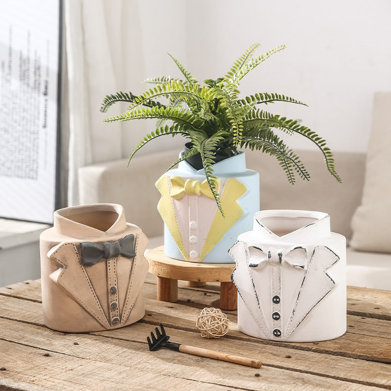 Decorative Vase Black-White Gray | High & Bury
